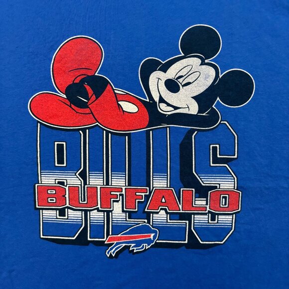 Disney x NFL Buffalo Bills NFL Football Blue Oversized T-Shirt Size XXL - Picture 2 of 4
